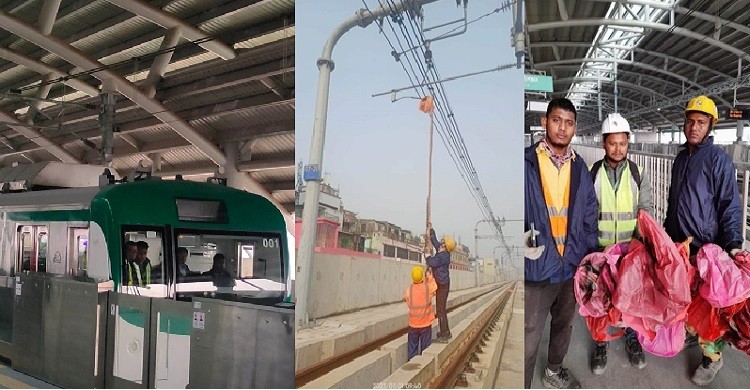 ফানুস অপসারণ, ২ ঘণ্টা পর মেট্রোরেল চলাচল শুরু