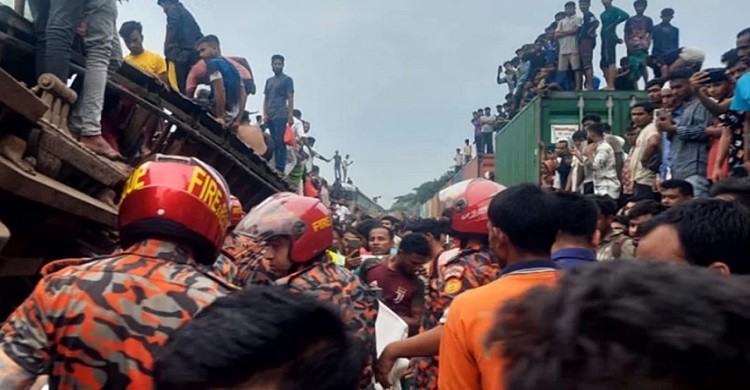 দুর্ঘটনার পর ভৈরবে ট্রেন চলাচল স্বাভাবিক