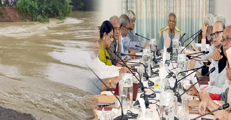 দুই জেলায় চলমান বন্যা পরিস্থিতি নিয়ে উপদেষ্টা পরিষদে আলোচনা