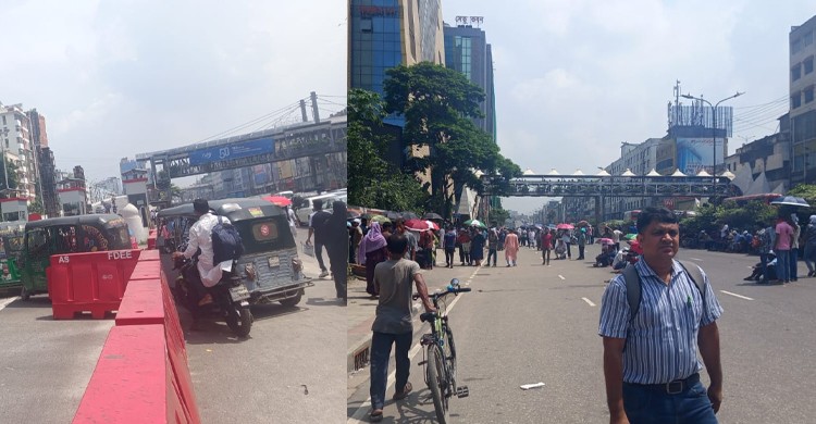 সেতু ভবনের সামনে সিএনজি-অটোরিকশা চালকদের ধর্মঘট, যান চলাচল বন্ধ
