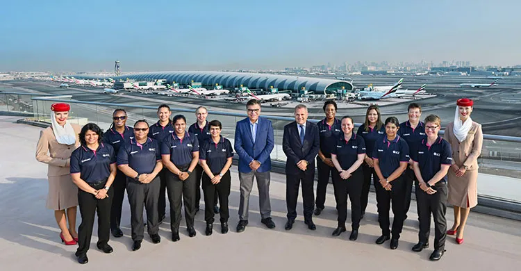 দুবাইয়ে এমিরেটস প্রধান কার্যালয়ে আইসিসি’র নারী ম্যাচ কর্মকর্তা দল