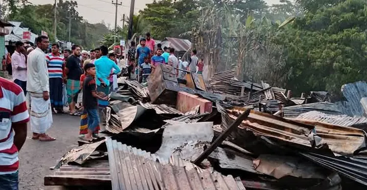 রামগতিতে আগুনে পুড়ল ১০ দোকান, অর্ধকোটি টাকার ক্ষতি