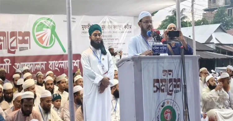 নৌকা-ধান-লাঙল বুকে নিয়ে কেউ ঘুমায় না, কিন্তু হাতপাখা সবাই বুকের ওপর রাখে: শায়খে চরমোনাই