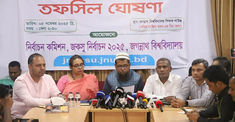 জকসু নির্বাচনের তফশিল ঘোষণা, নির্বাচন ২২শে ডিসেম্বর