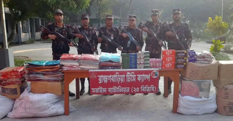 ব্রাহ্মণবাড়িয়ায় ২৭ লাখ টাকার ভারতীয় পণ্য জব্দ