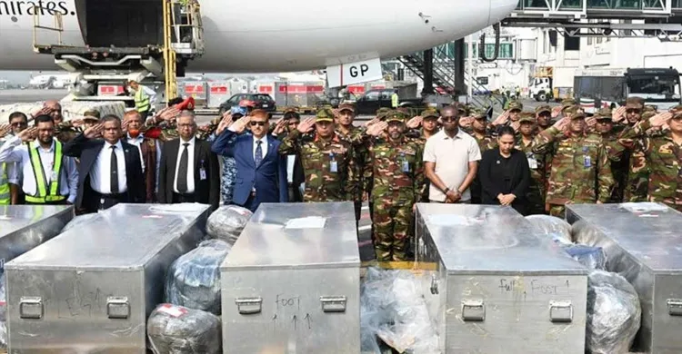 ৬ বাংলাদেশি শান্তিরক্ষীর জানাজা কাল, দাফন সামরিক মর্যাদায়