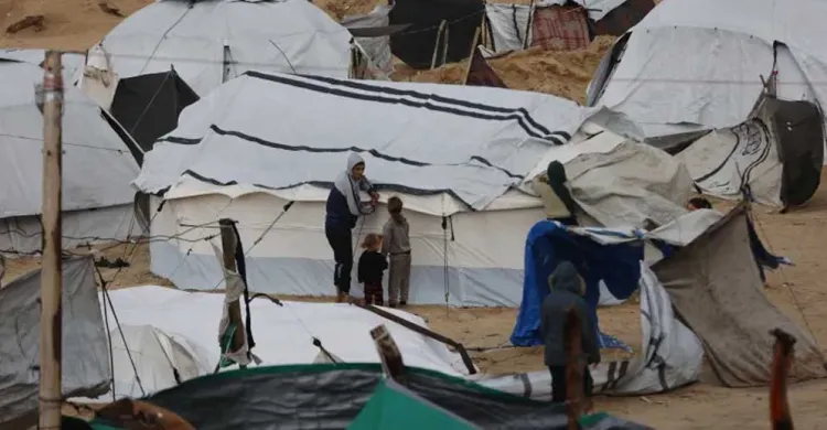 গাজায় ধসে পড়া ভবন ও তীব্র শীতে অন্তত পাঁচজনের মৃত্যু