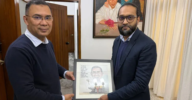 তারেক রহমানকে কার্টুনিস্ট উদয়ের নতুন কার্টুন উপহার