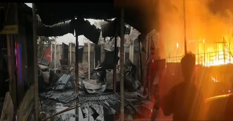 পূর্বাচলের নীলা মার্কেটে ভয়াবহ আগুন, পুড়ে ছাই ৫টি দোকান