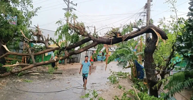 কালবৈশাখীর তাণ্ডবে বিধ্বস্ত কসবা-আখাউড়া, ক্ষতিগ্রস্তদের পাশে কবীর আহমেদ ভূঁইয়া