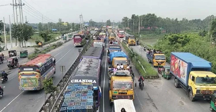 ৪৫ কিলোমিটার যানজট ঢাকা-টাঙ্গাইল মহাসড়কে