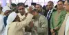 ঈদের জামাতে প্রধানমন্ত্রীর মাথায় টুপি পরিয়ে দিলেন খতিব