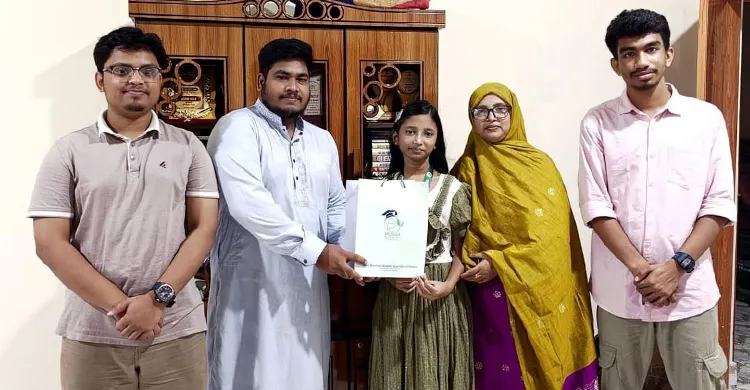 জাতীয় চ্যাম্পিয়ন কুলাউড়ার মাহিমাকে সংবর্ধনা দিলো পুসাক