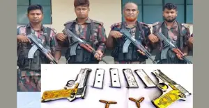 মহেশপুর সীমান্তে অস্ত্র-গুলি ও ভারতীয় সিরাপ জব্দ