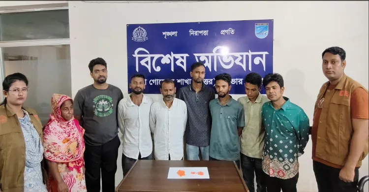 ডিবির অভিযানে ১২ মামলার আসামিসহ গ্রেফতার ৮