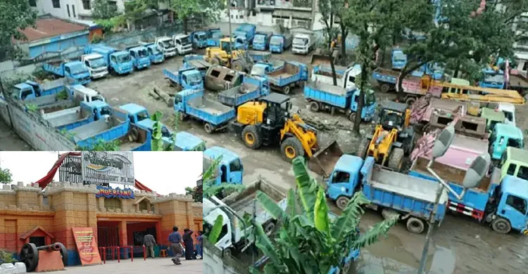 ‘সায়েদাবাদ ওয়ান্ডারল্যান্ড’ পার্কে ময়লার গাড়ির জঞ্জাল