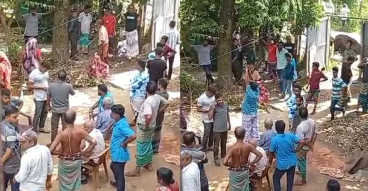 রূপগঞ্জে সংখ্যালঘু পরিবারের বসতভিটা দখলের চেষ্টা